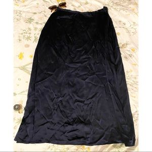 100% Silk Blue Ankle Length Gypsy Skirt Size 14